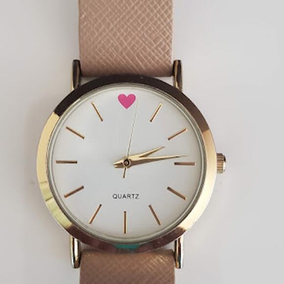 Accutime Women's 34mm Watch with Brown‎ Band and Gold Tone Case - Picture 1 of 8